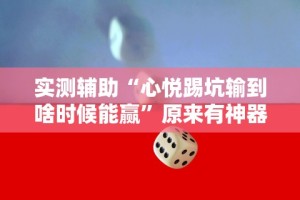 实测辅助“心悦踢坑输到啥时候能赢”原来有神器下载！