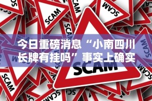 今日重磅消息“小南四川长牌有挂吗”事实上确实有挂
