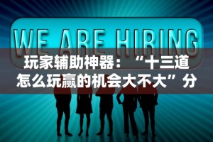 玩家辅助神器：“十三道怎么玩赢的机会大不大”分享必要外挂教程