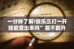 【玩家必看】“微乐填大坑开挂真实可靠”详细外挂安装步骤