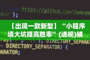 【出现一款新型】“小程序填大坑提高胜率”(透视)辅助透视教程