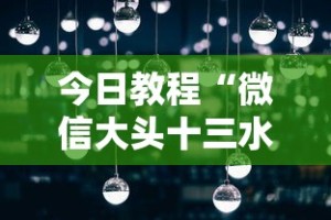 今日教程“微信大头十三水怎么提高胜率”详细分享装挂步骤教程