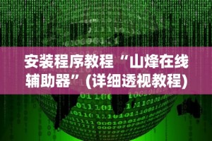 安装程序教程“山烽在线辅助器”(详细透视教程)