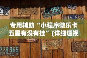 专用辅助“小程序微乐卡五星有没有挂”(详细透视教程)