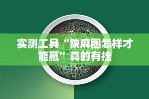 实测工具“陕麻圈怎样才能赢”真的有挂