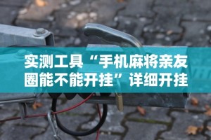 实测工具“手机麻将亲友圈能不能开挂”详细开挂教程