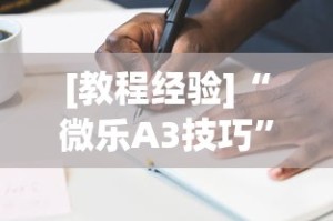 [教程经验]“微乐A3技巧”其实确实有挂