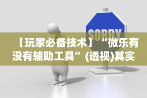 【玩家必备技术】“微乐有没有辅助工具”(透视)其实确实有挂