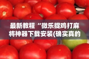 最新教程“微乐捉鸡打麻将神器下载安装(确实真的有挂)