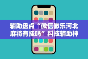 辅助盘点“微信微乐河北麻将有挂吗”科技辅助神器手机