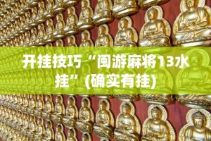 开挂技巧“闽游麻将13水挂”(确实有挂)