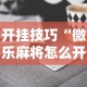 开挂技巧“微乐麻将怎么开挂下载”必胜开挂神器
