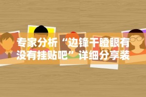 专家分析“边锋干瞪眼有没有挂贴吧”详细分享装挂步骤