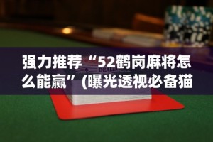 强力推荐“52鹤岗麻将怎么能赢”(曝光透视必备猫腻)
