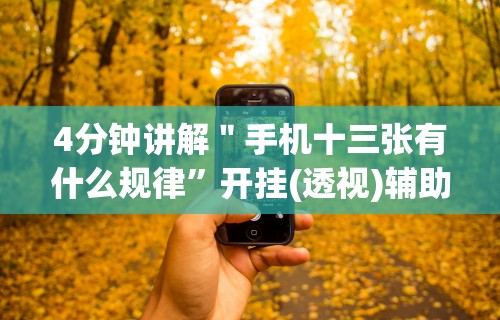 4分钟讲解＂手机十三张有什么规律”开挂(透视)辅助