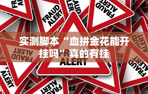 实测脚本“血拼金花能开挂吗”真的有挂