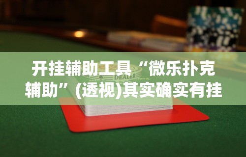 开挂辅助工具“微乐扑克辅助”(透视)其实确实有挂