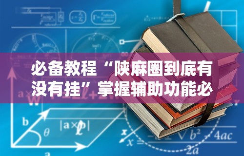 必备教程“陕麻圈到底有没有挂”掌握辅助功能必胜规则