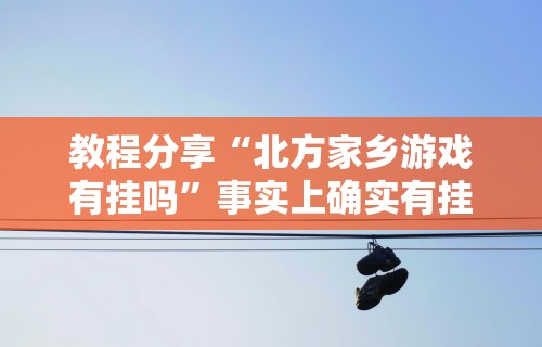 教程分享“北方家乡游戏有挂吗”事实上确实有挂