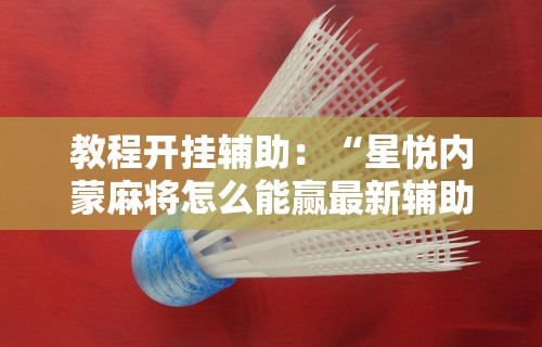 教程开挂辅助：“星悦内蒙麻将怎么能赢最新辅助详细教程