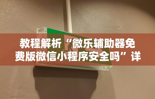 教程解析“微乐辅助器免费版微信小程序安全吗”详细分享装挂步骤教程