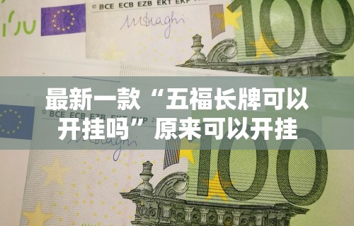 最新一款“五福长牌可以开挂吗”原来可以开挂