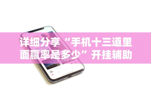 详细分享“手机十三道里面赢率是多少”开挂辅助详细步骤