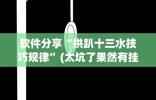 软件分享“拱趴十三水技巧规律”(太坑了果然有挂)
