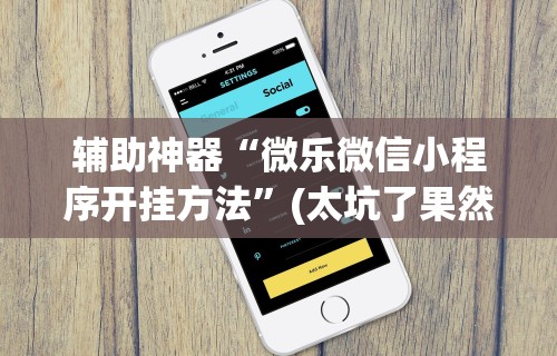 辅助神器“微乐微信小程序开挂方法”(太坑了果然有挂)