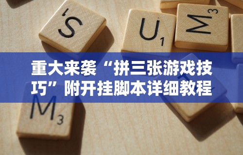 重大来袭“拼三张游戏技巧	”附开挂脚本详细教程