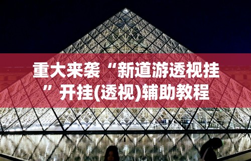 重大来袭“新道游透视挂”开挂(透视)辅助教程