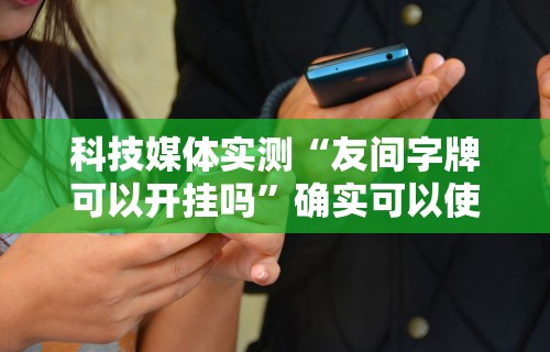科技媒体实测“友间字牌可以开挂吗”确实可以使用辅助