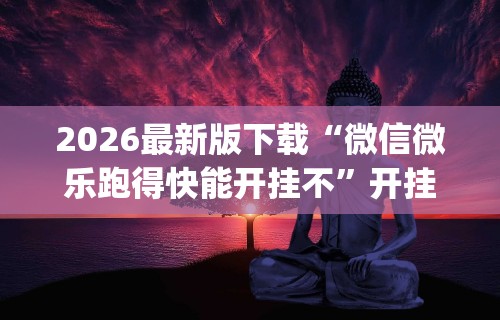 2026最新版下载“微信微乐跑得快能开挂不	”开挂(透视)辅助教程