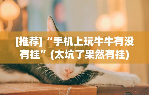 [推荐]“手机上玩牛牛有没有挂”(太坑了果然有挂)
