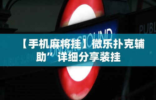 【手机麻将挂】微乐扑克辅助”详细分享装挂