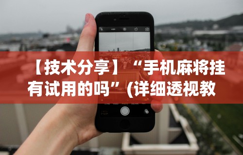 【技术分享】“手机麻将挂有试用的吗”(详细透视教程)