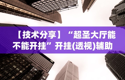 【技术分享】“超圣大厅能不能开挂”开挂(透视)辅助教程