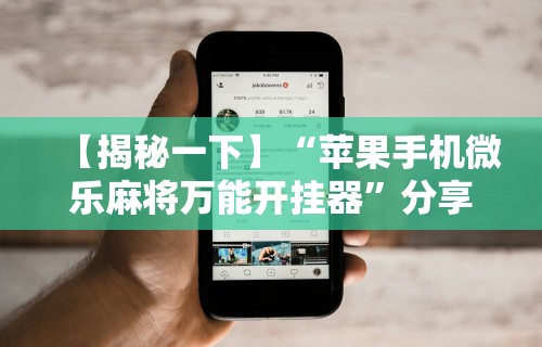 【揭秘一下】“苹果手机微乐麻将万能开挂器	”分享用挂教程