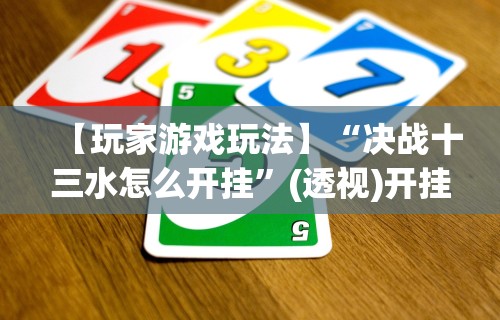 【玩家游戏玩法】“决战十三水怎么开挂”(透视)开挂详细教程
