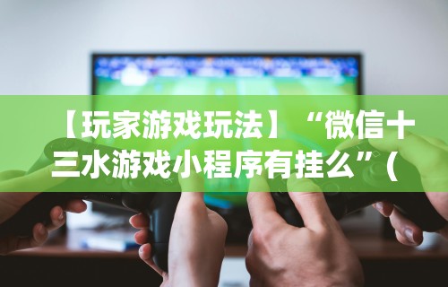 【玩家游戏玩法】“微信十三水游戏小程序有挂么”(透视曝光猫腻)