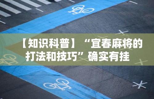 【知识科普】“宜春麻将的打法和技巧”确实有挂
