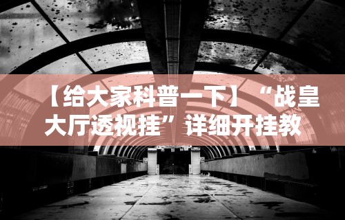 【给大家科普一下】“战皇大厅透视挂”详细开挂教程