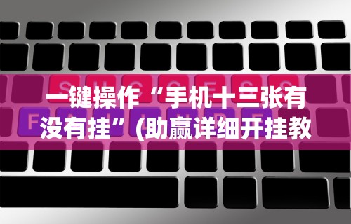 一键操作“手机十三张有没有挂	”(助赢详细开挂教程)