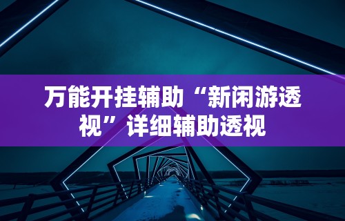 万能开挂辅助“新闲游透视”详细辅助透视