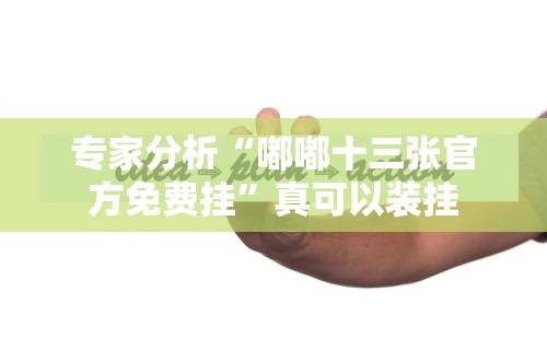 专家分析“嘟嘟十三张官方免费挂	”真可以装挂