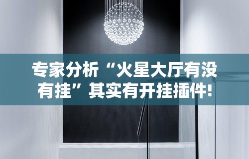 专家分析“火星大厅有没有挂	”其实有开挂插件!