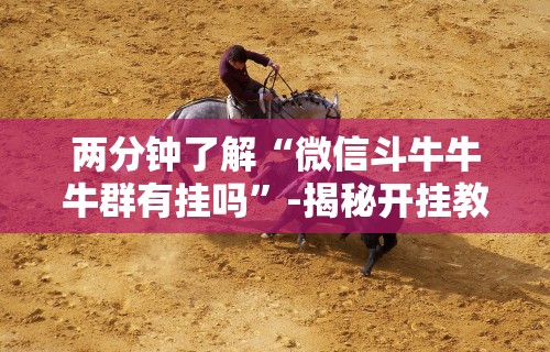 两分钟了解“微信斗牛牛牛群有挂吗”-揭秘开挂教程分享
