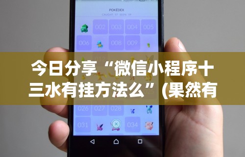 今日分享“微信小程序十三水有挂方法么”(果然有透视挂)