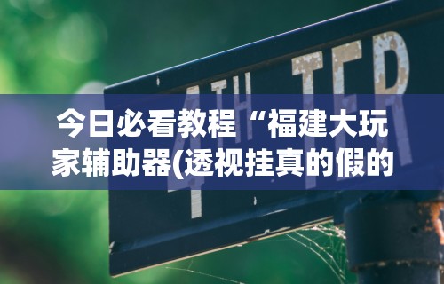 今日必看教程“福建大玩家辅助器(透视挂真的假的)