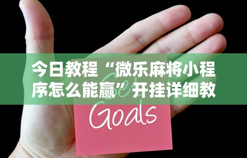 今日教程“微乐麻将小程序怎么能赢”开挂详细教程